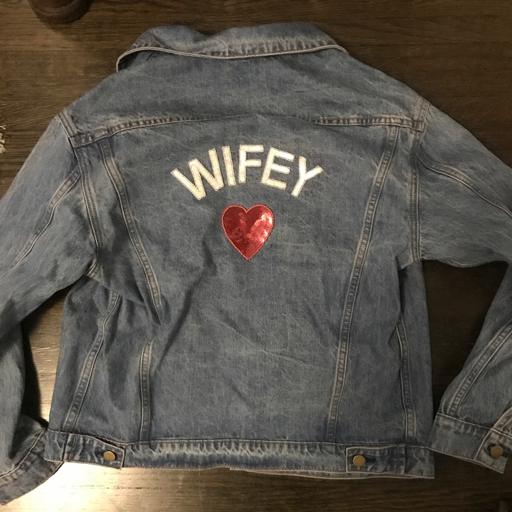 Denim "Wifey" Jacket (never been worn)